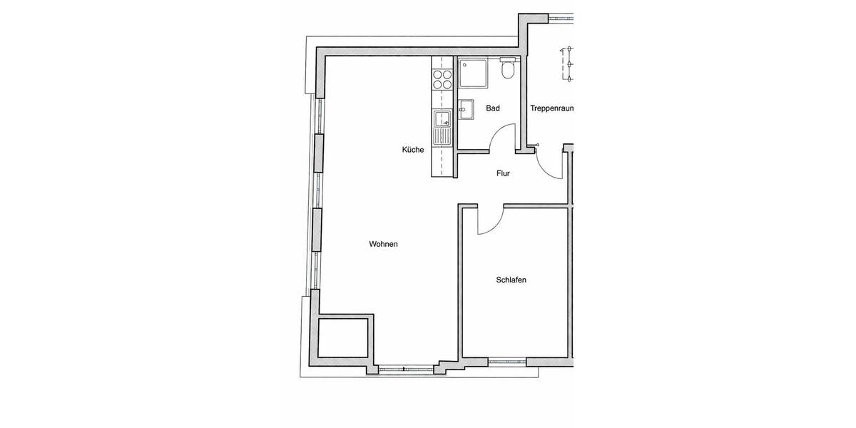 Etagenwohnung Hannover Ahlem - 2 Zimmer, 52 m&sup2;, 640&euro; | Angebot:26043293
