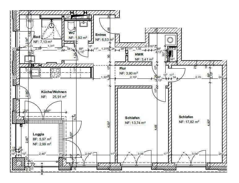 Etagenwohnung Hannover Döhren - 3 Zimmer, 83 m&sup2;, 1.290&euro; | Angebot:25672151