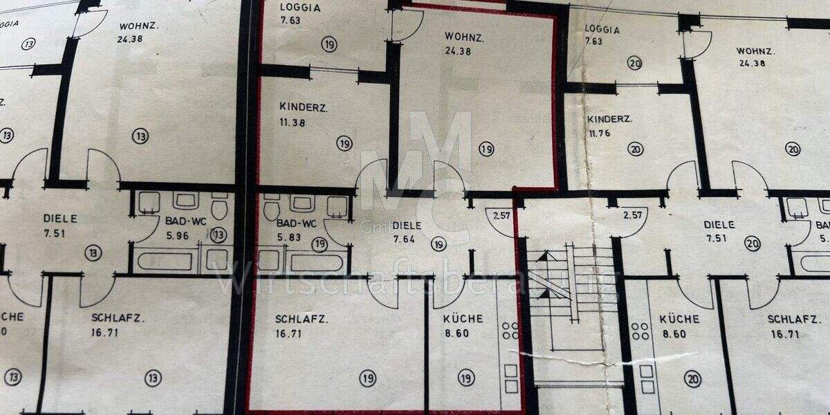 Etagenwohnung Hannover / Misburg-Nord Misburg-Nord - 3 Zimmer, 79 m&sup2;, 225.000&euro; | Angebot:25745091
