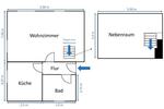 Maisonettenwohnung Laatzen - 2 Zimmer, 60 m&sup2;, 495&euro; | Angebot:26421261