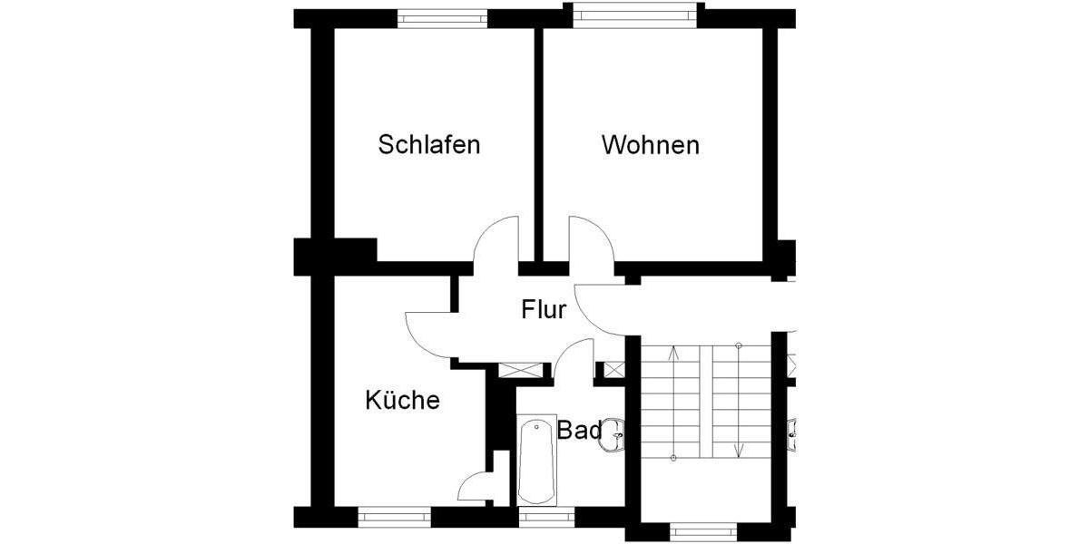 Etagenwohnung Seelze - 2 Zimmer, 56 m&sup2;, 601&euro; | Angebot:24822144
