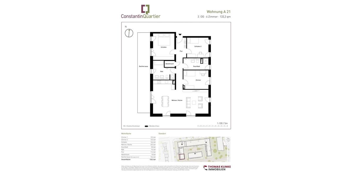 Etagenwohnung Hannover Vahrenwald-List - 4 Zimmer, 134 m&sup2;, 1.892&euro; | Angebot:25306596