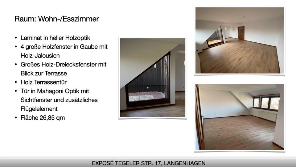 Dachgeschoßwohnung Langenhagen - 2.5 Zimmer, 63 m&sup2;, 235.000&euro; | Angebot:27477694