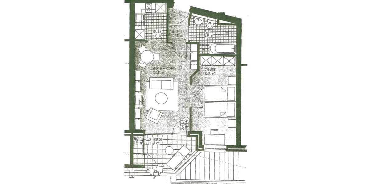 Etagenwohnung Garbsen Berenbostel - 2 Zimmer, 54 m&sup2;, 245.000&euro; | Angebot:23864472