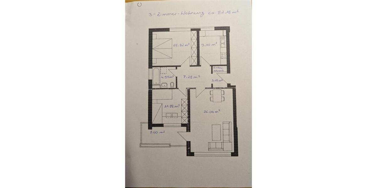 Erdgeschoßwohnung Langenhagen Brink - 3 Zimmer, 82 m&sup2;, 900&euro; | Angebot:25854610