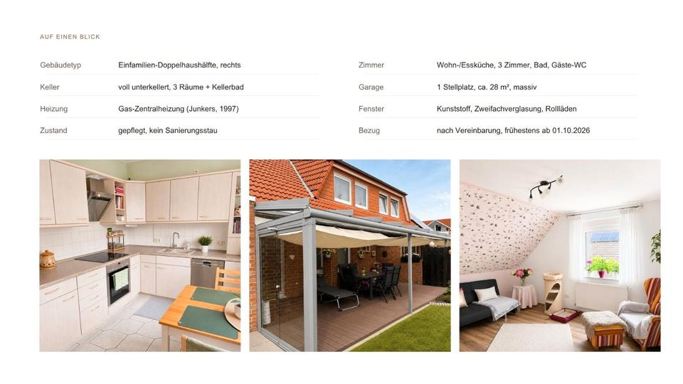 Doppelhaushälfte Lehrte - 4 Zimmer, 123 m&sup2;, 439.000&euro; | Angebot:27185320