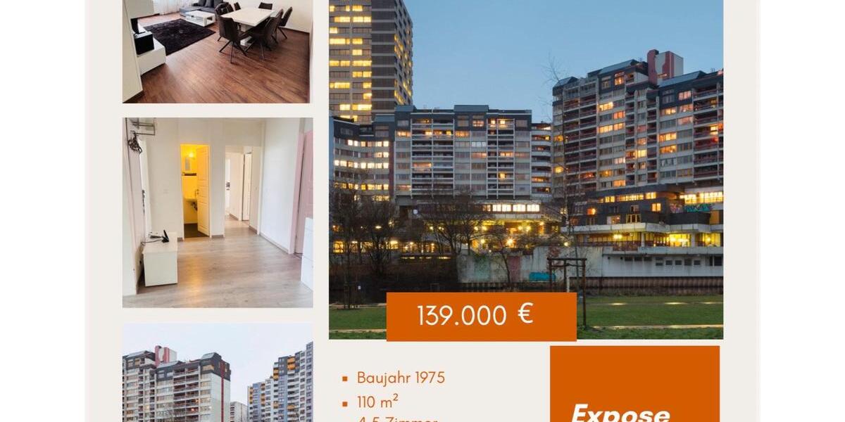 Etagenwohnung Hannover Linden-Limmer - 4.5 Zimmer, 110 m&sup2;, 139.000&euro; | Angebot:26039464