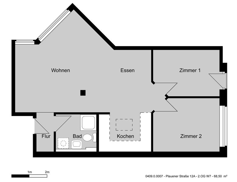 Etagenwohnung Hannover Bothfeld-Vahrenheide - 3 Zimmer, 69 m&sup2;, 655&euro; | Angebot:25569881