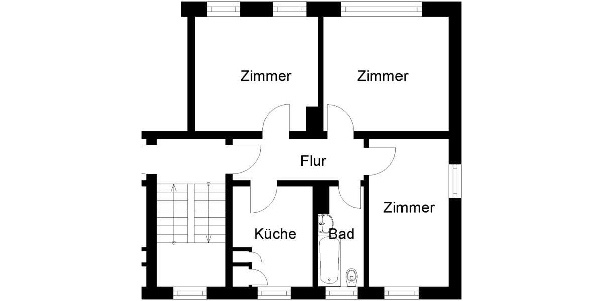 Etagenwohnung Langenhagen - 3 Zimmer, 67 m&sup2;, 646&euro; | Angebot:25158232