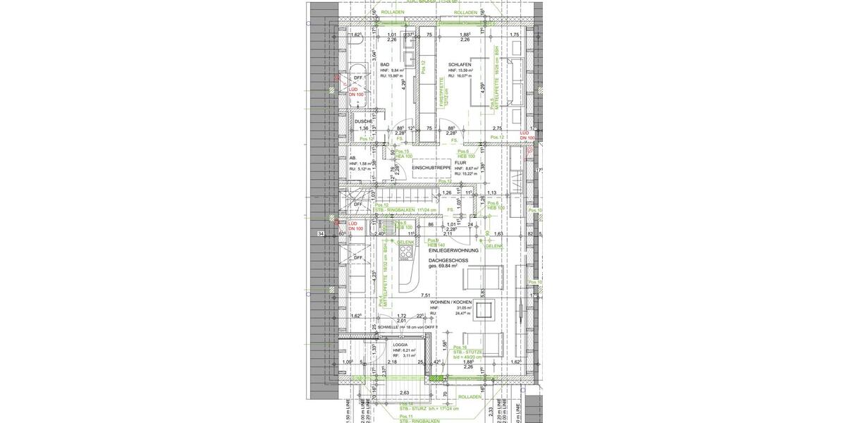 Dachgeschoßwohnung Burgdorf - 2 Zimmer, 70 m&sup2;, 830&euro; | Angebot:26340891