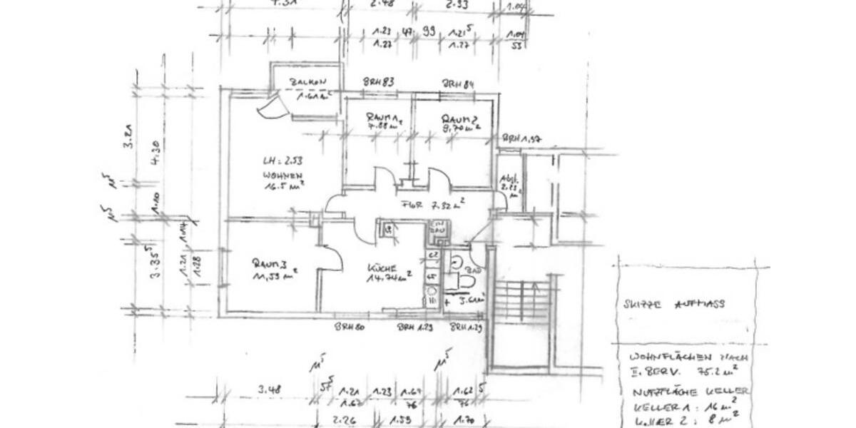 Etagenwohnung Hannover Buchholz-Kleefeld - 4 Zimmer, 75 m&sup2;, 249.000&euro; | Angebot:25410302
