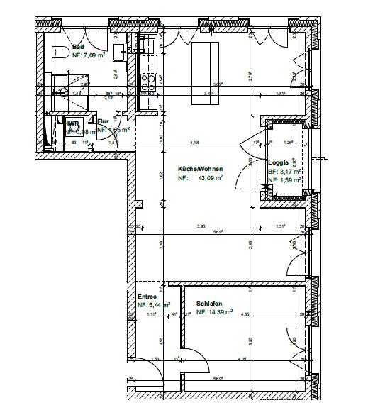Etagenwohnung Hannover Döhren-Wülfel - 2 Zimmer, 74 m&sup2;, 1.150&euro; | Angebot:26548066