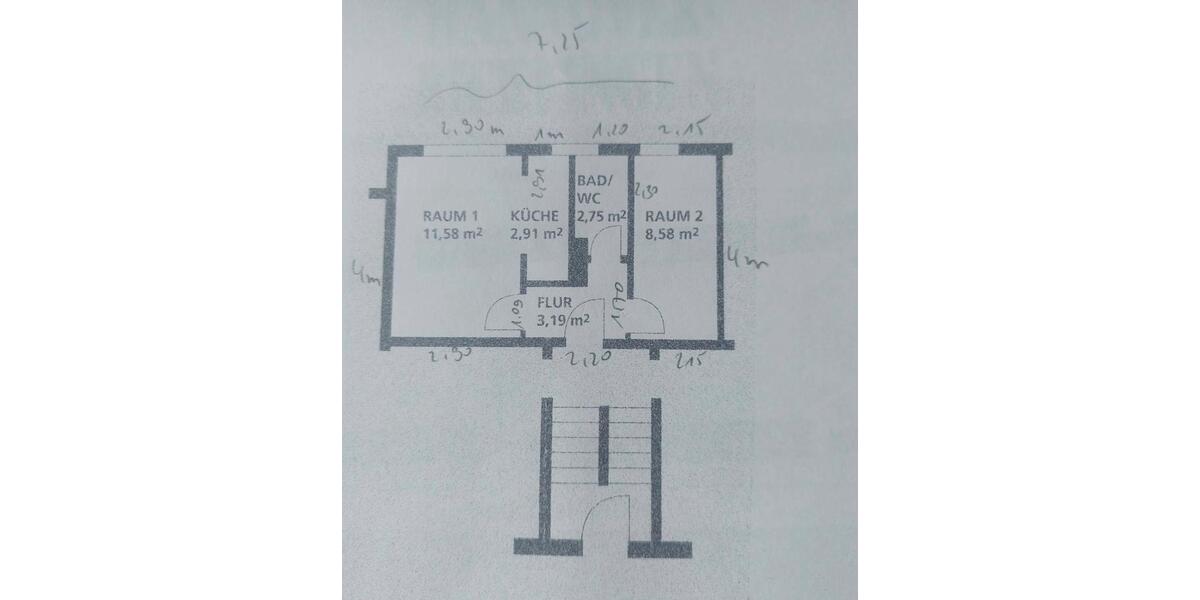 Etagenwohnung Hannover Ricklingen - 1.5 Zimmer, 29 m&sup2;, 500&euro; | Angebot:26002094