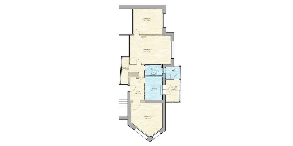 Etagenwohnung Hannover Wülfel - 3 Zimmer, 85 m&sup2;, 990&euro; | Angebot:25740707