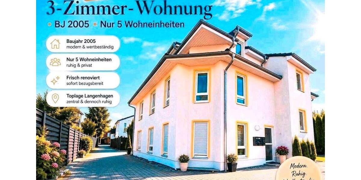 Etagenwohnung Langenhagen Brink - 3 Zimmer, 73 m&sup2;, 268.500&euro; | Angebot:27493900