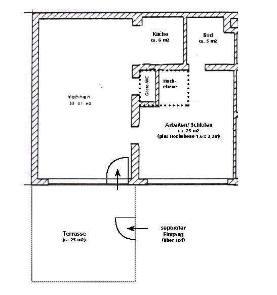 Loft - Studio - Atelier Hannover Vahrenwald-List - 2 Zimmer, 73 m&sup2;, 770&euro; | Angebot:26394122