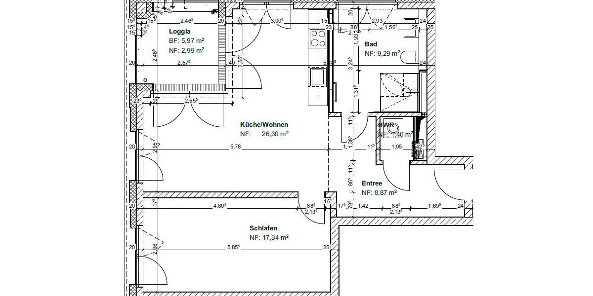Etagenwohnung Hannover Döhren-Wülfel - 2 Zimmer, 66 m&sup2;, 1.090&euro; | Angebot:26492918