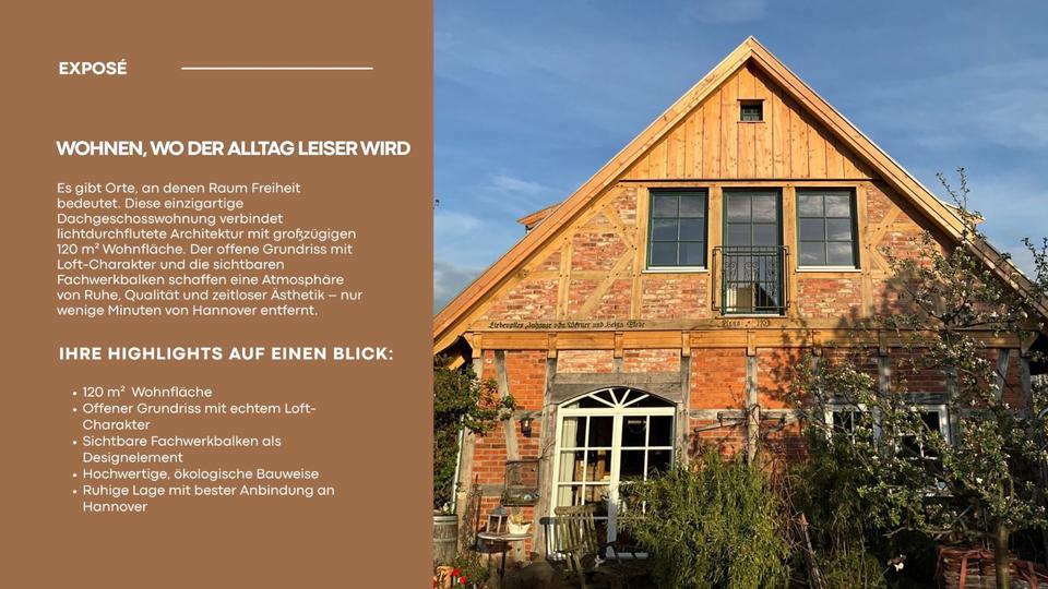 Dachgeschoßwohnung Burgwedel - 3 Zimmer, 120 m&sup2;, 1.750&euro; | Angebot:26414958