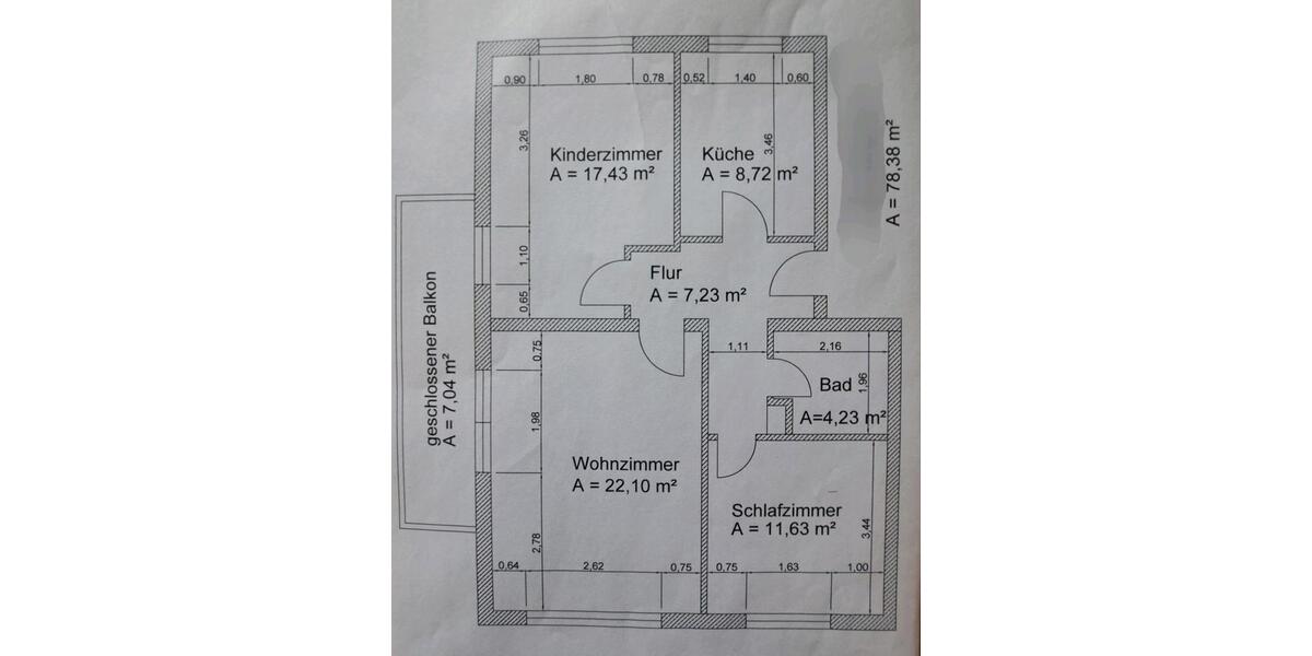 Etagenwohnung Isernhagen - 3 Zimmer, 78 m&sup2;, 800&euro; | Angebot:25994085