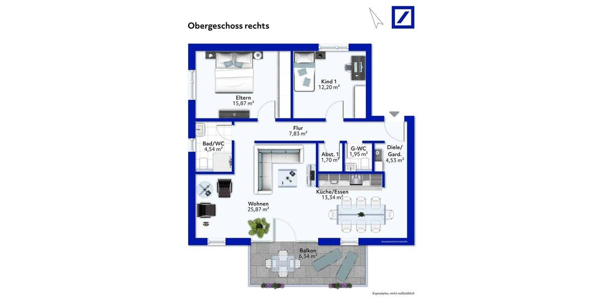 Etagenwohnung Lehrte - 3 Zimmer, 94 m&sup2;, 279.000&euro; | Angebot:25986940