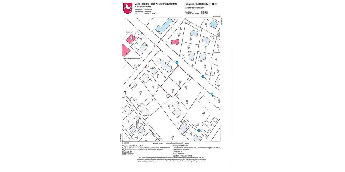 Grundstück Wedemark Abbensen - 126.000&euro; | Angebot:25745425